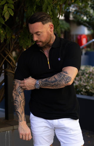 Classic HG Zipped Polo - Black